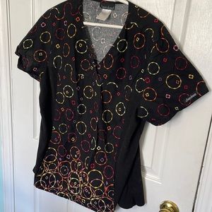 Black L Scrub top by Cherokee